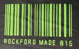 815 Barcode Glow-n-dark T-shirt- $22